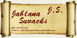 Jablana Šuvački vizit kartica